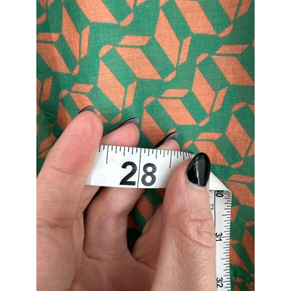 Montce Shorts Womens Medium Green Orange Lounge Swim Cover Lightweight Boxer - Picture 7 of 8